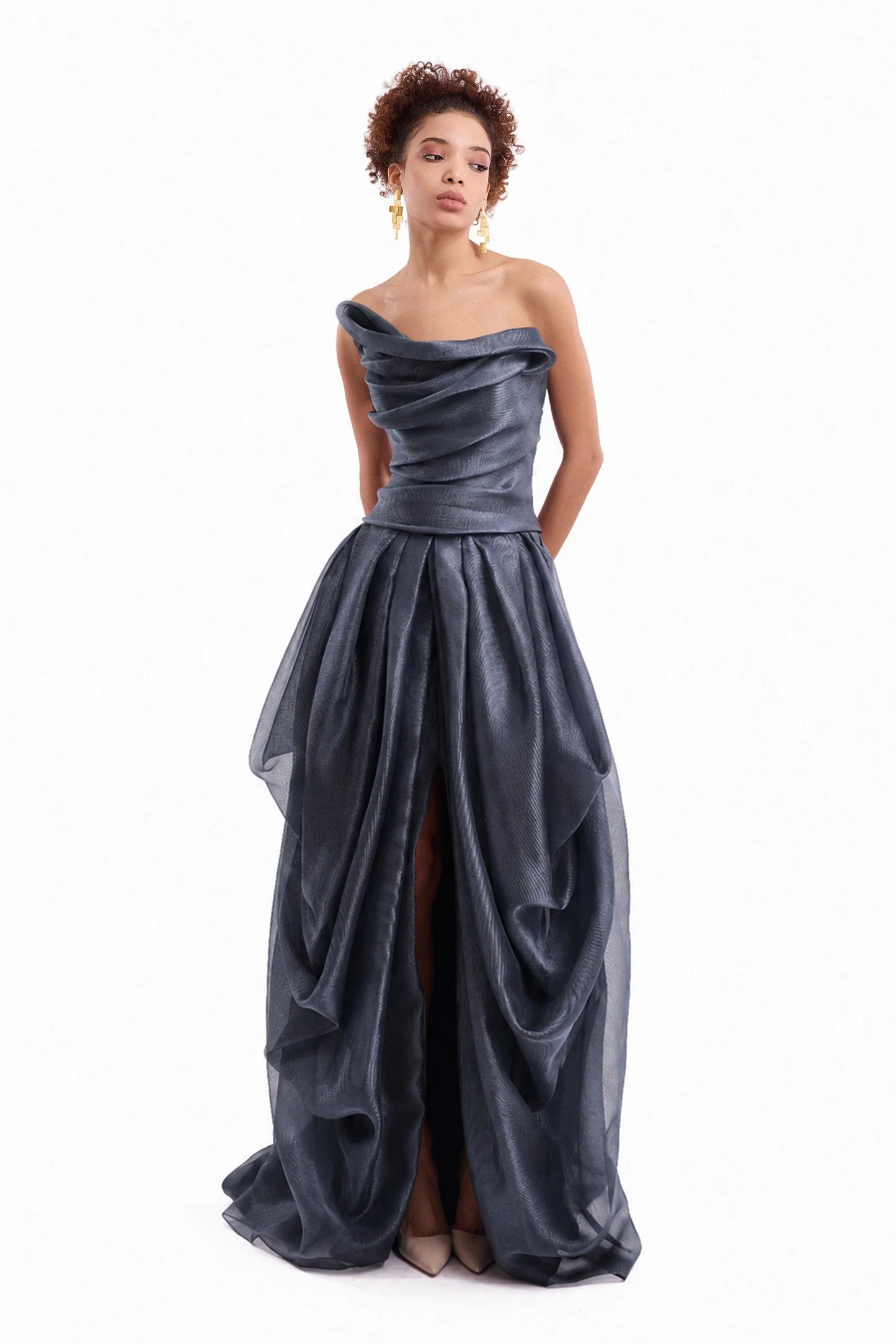 Strapless Draped Dress