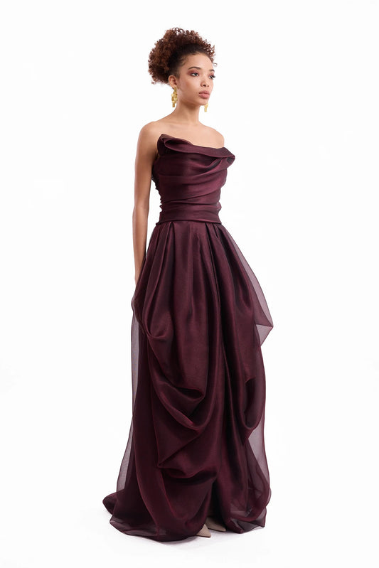 Strapless Draped Dress