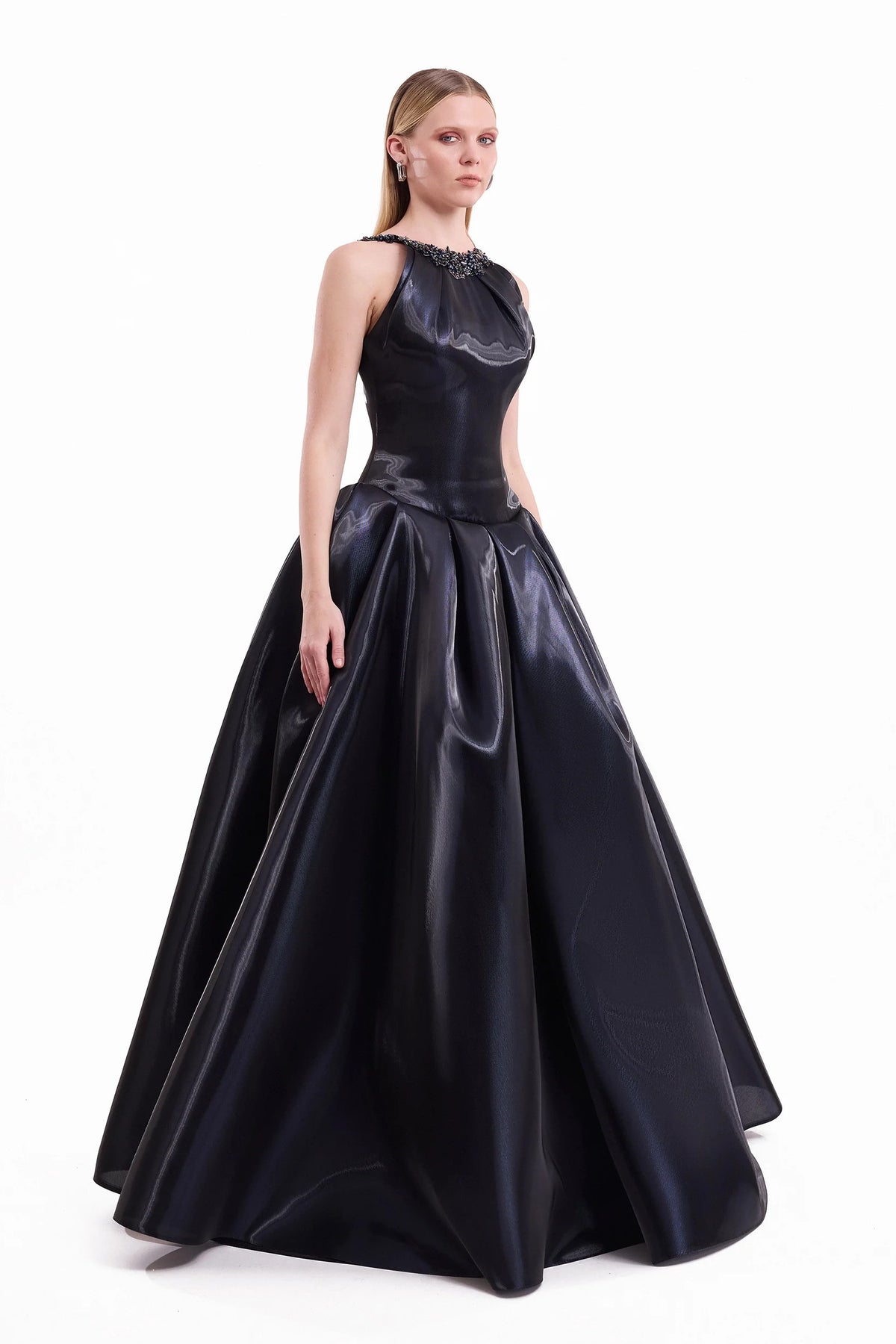 Halter Neck Embellished Dress