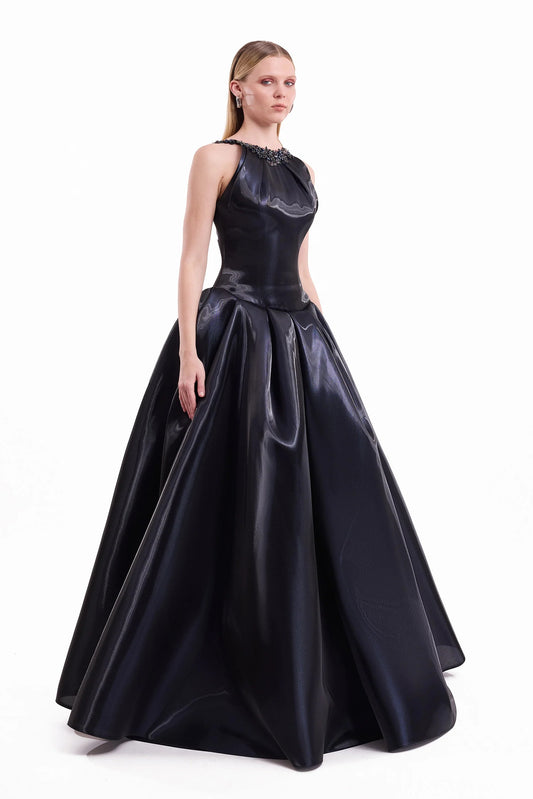 Halter Neck Embellished Dress