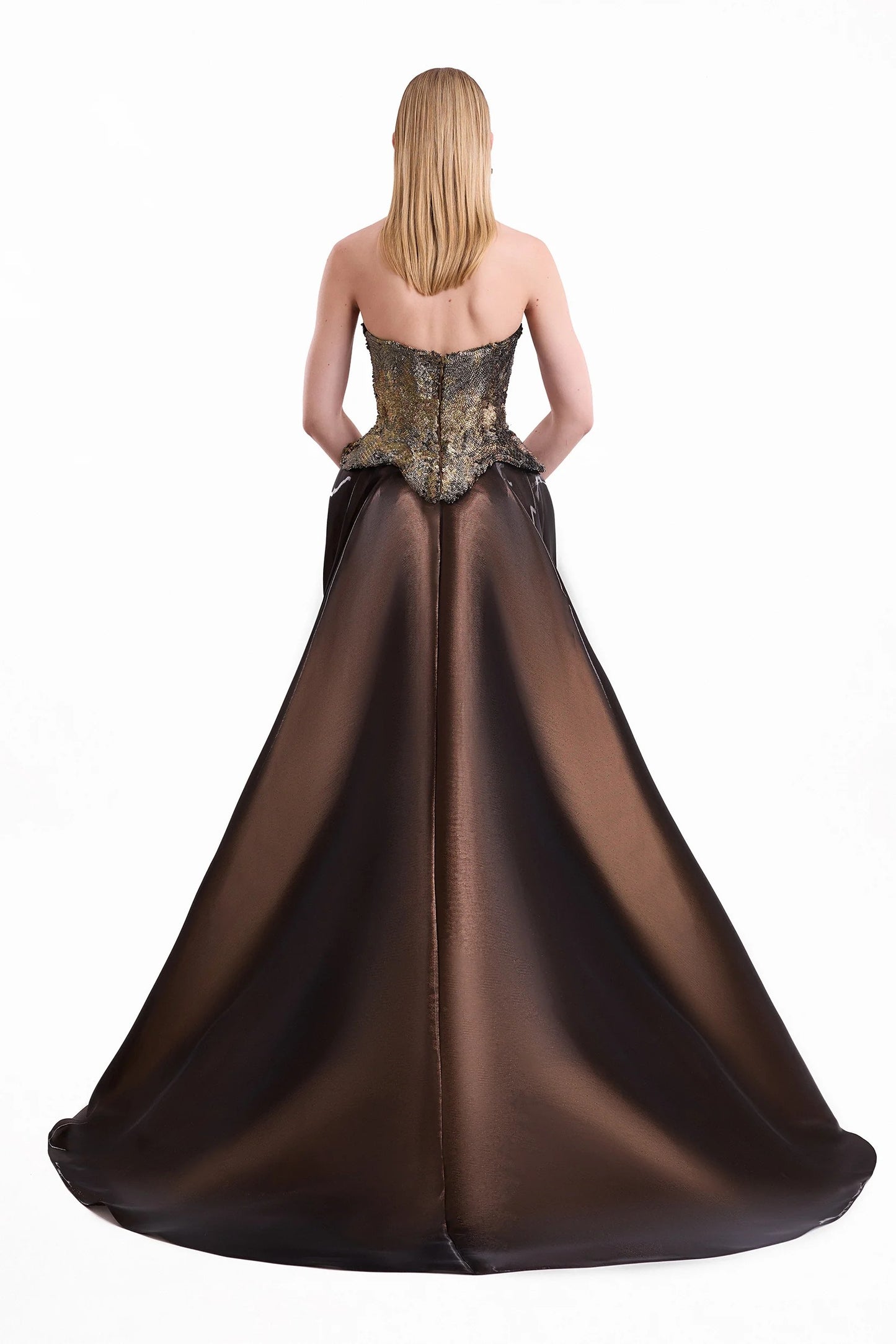 Strapless Corset Satin Dress