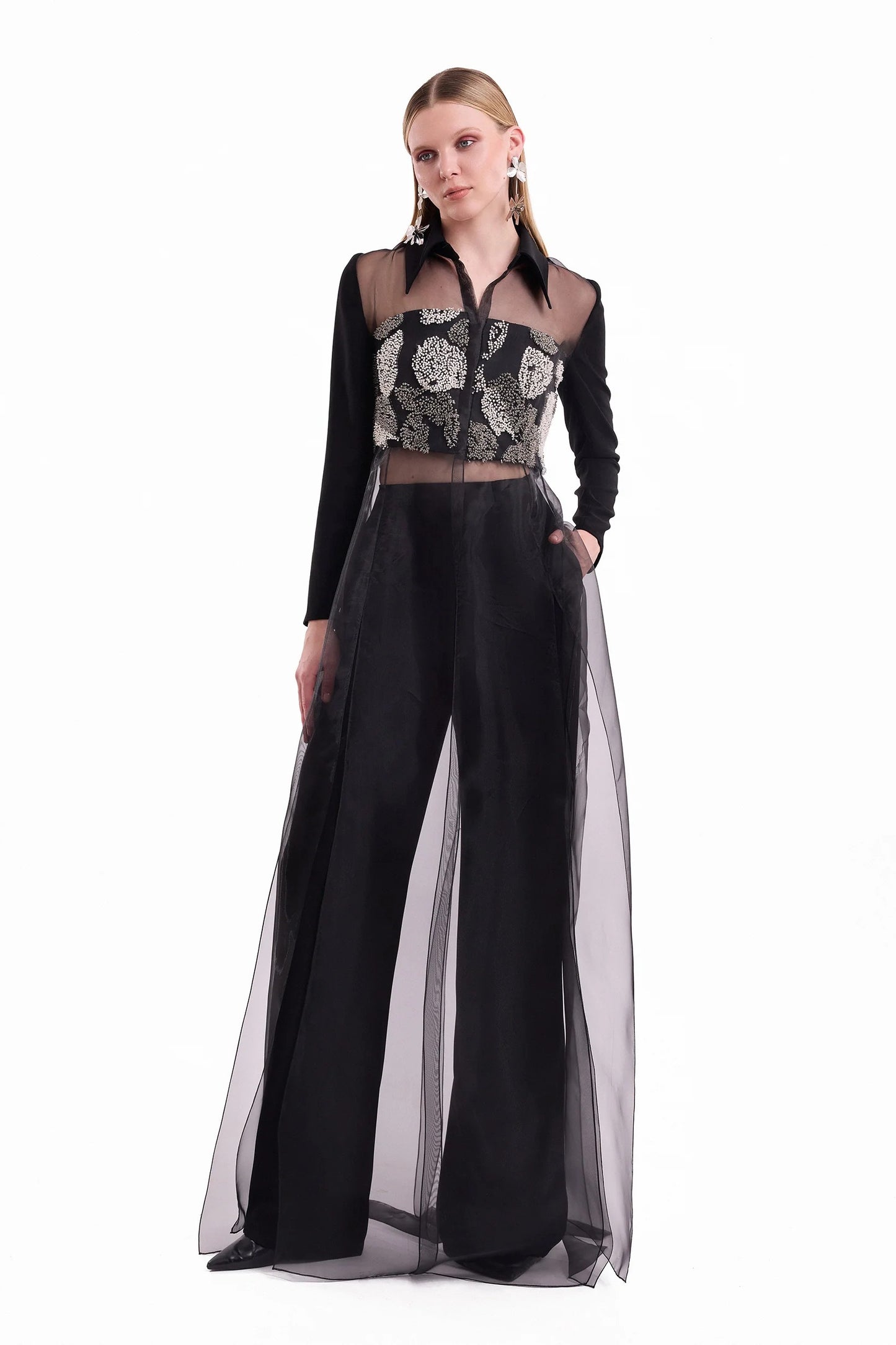 Beaded Shirt and Trouser Set
