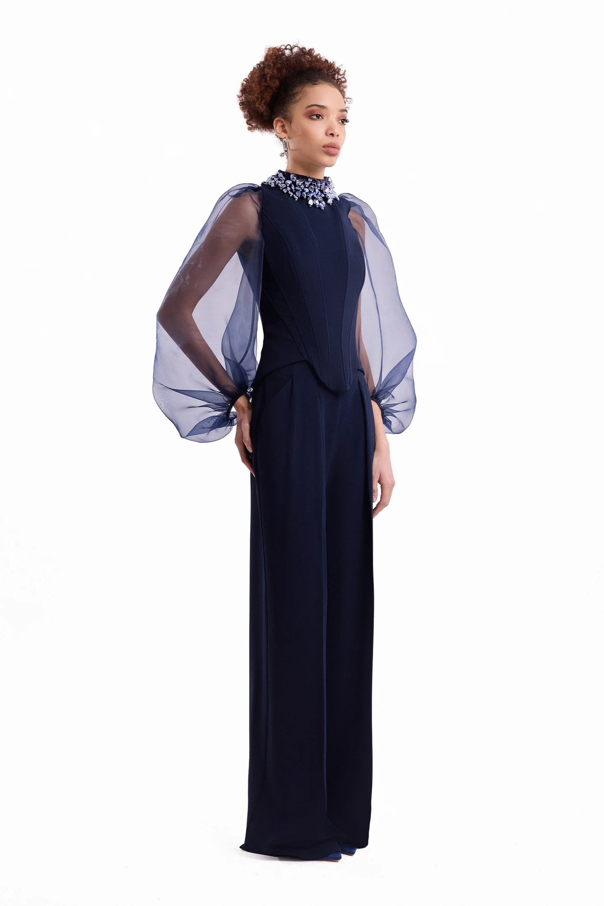 Embellished High-Neck Set
