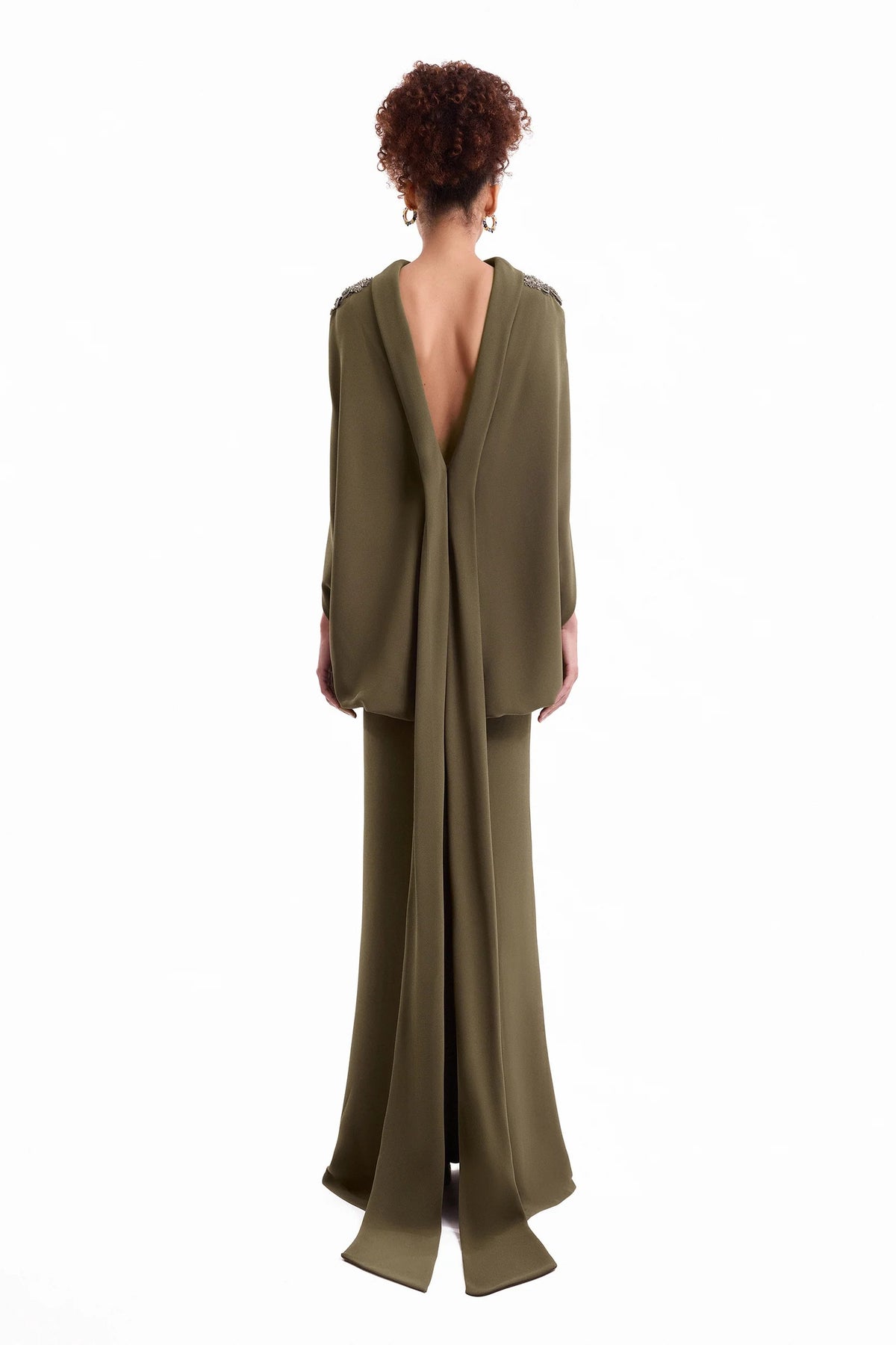 Beaded High-Neck Dress