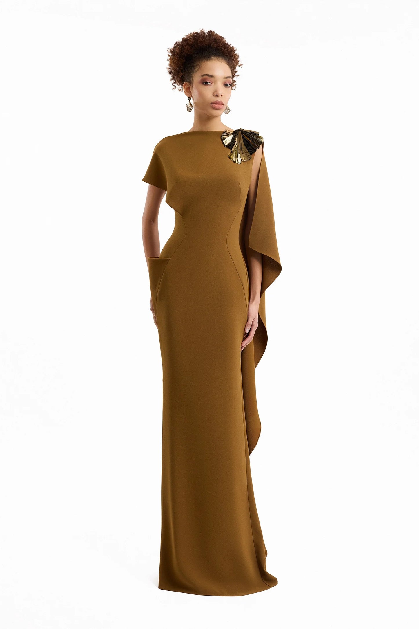 Asymmetric Cape Dress