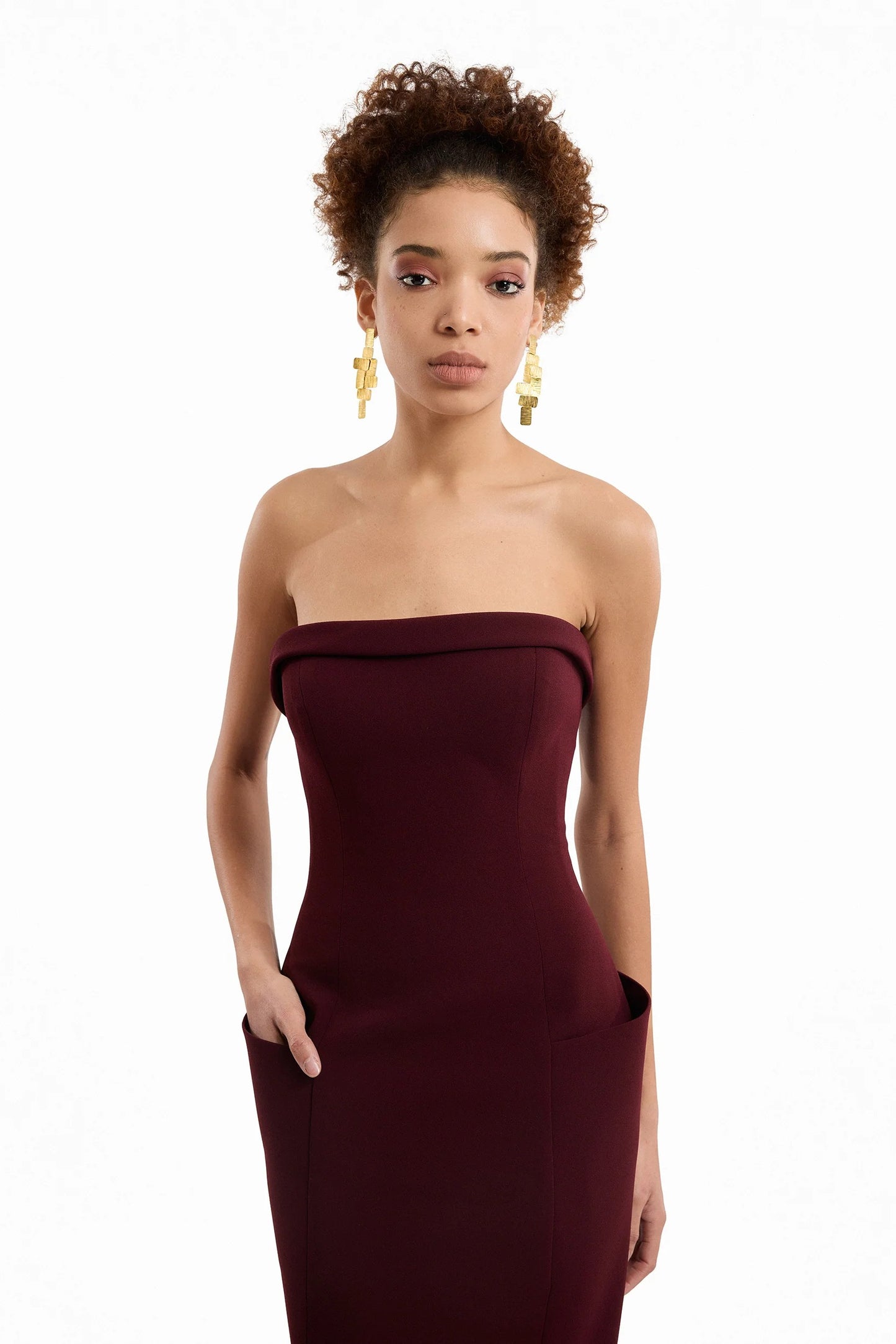 Strapless Midi Dress