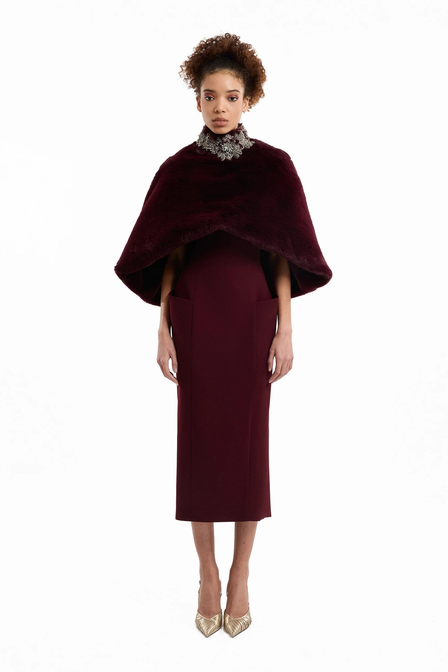 Strapless Midi Dress with Bolero