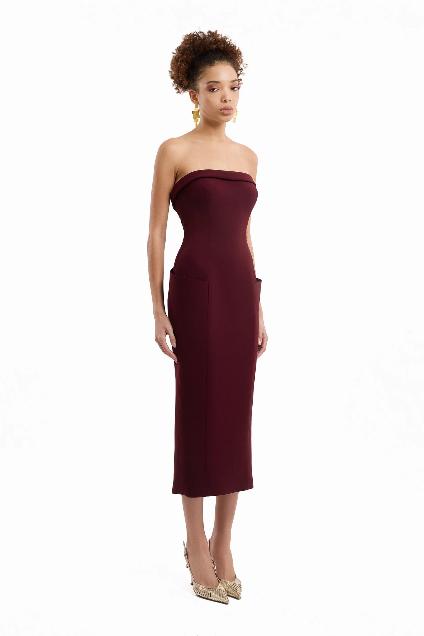 Strapless Midi Dress