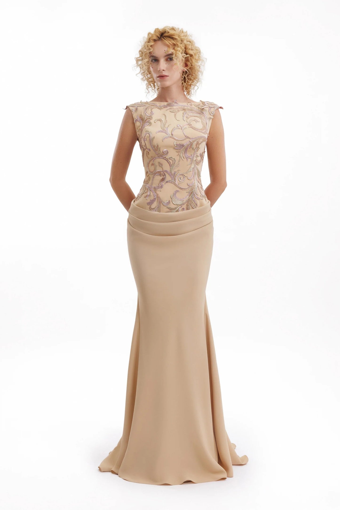 Embroidered Fitted Dress