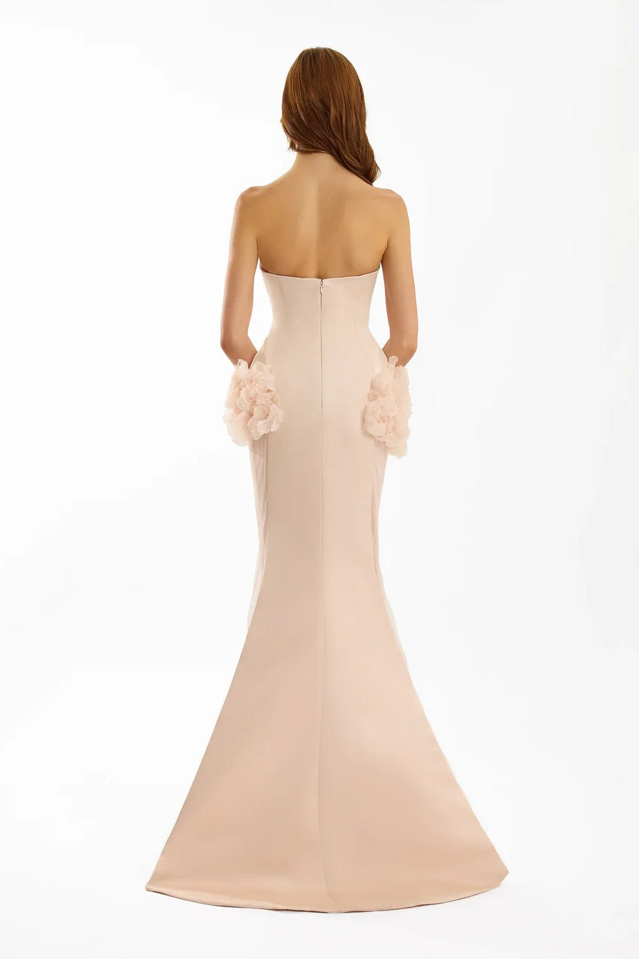 Strapless 3D Floral Mermaid Dress