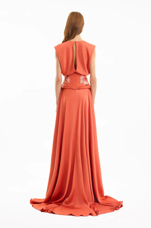 V-Neck Beaded Dress