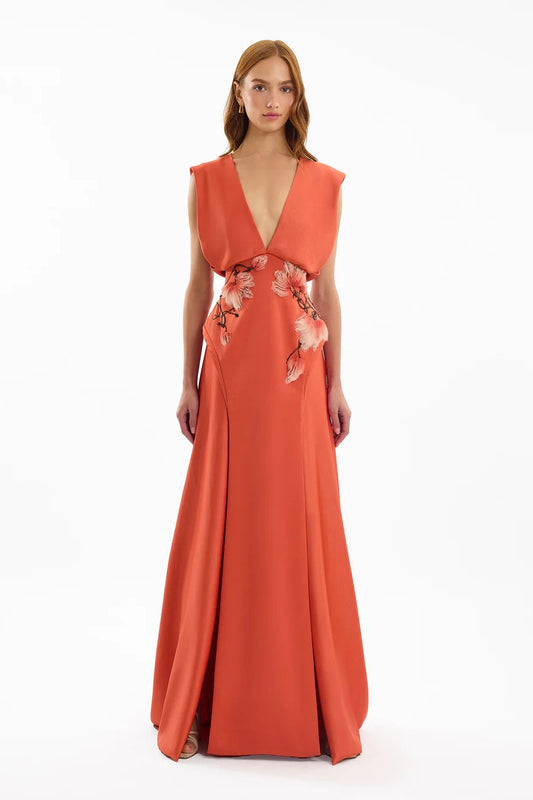 V-Neck Beaded Dress