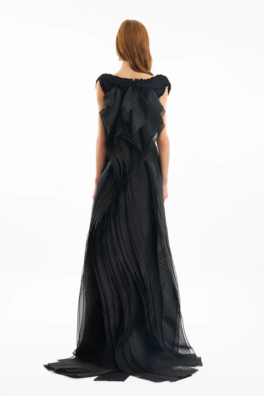 Square-Neck Dress with Embroidered Shoulders