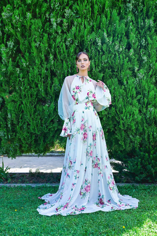 Long Floral Skirt