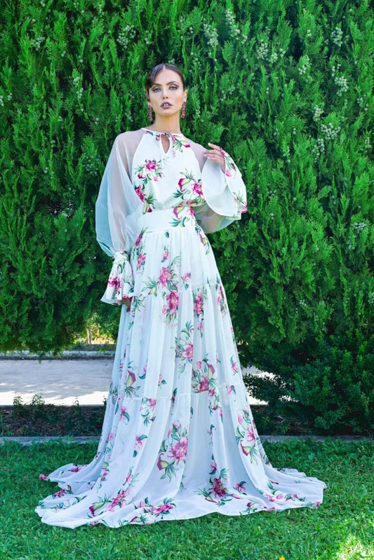 Long Floral Skirt