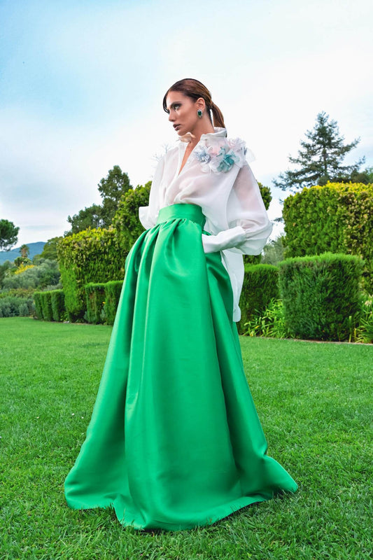 Green A-Line Skirt