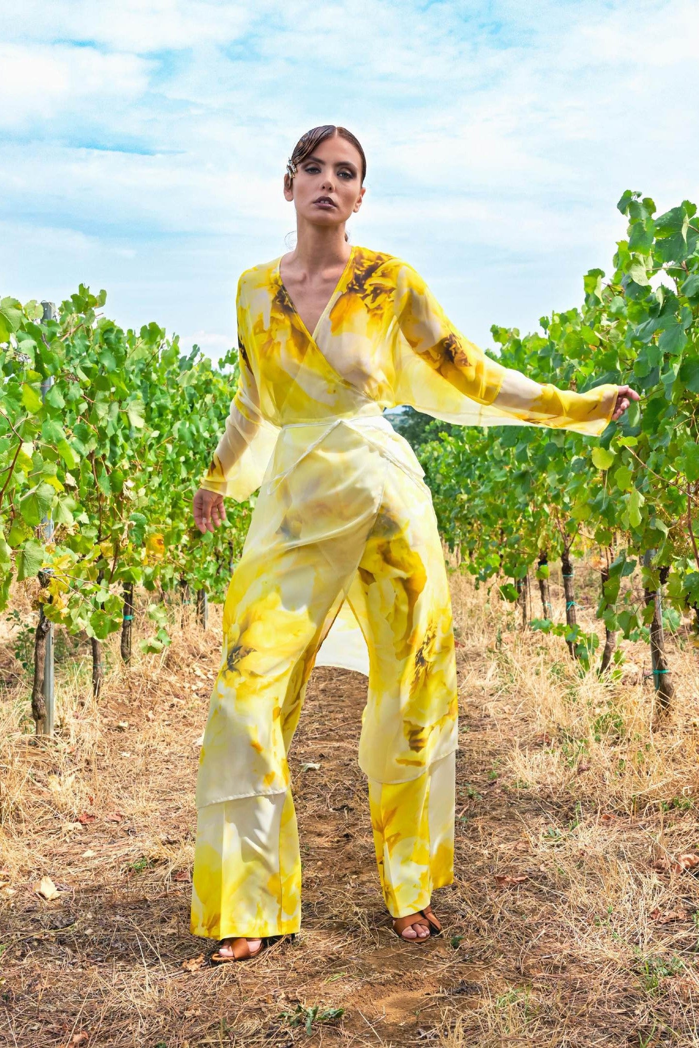 Yellow Floral Trousers