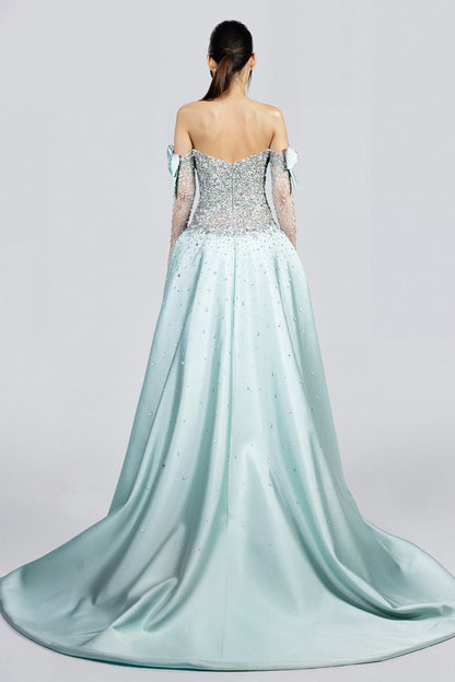 Crystal Sweetheart Overskirt Gown