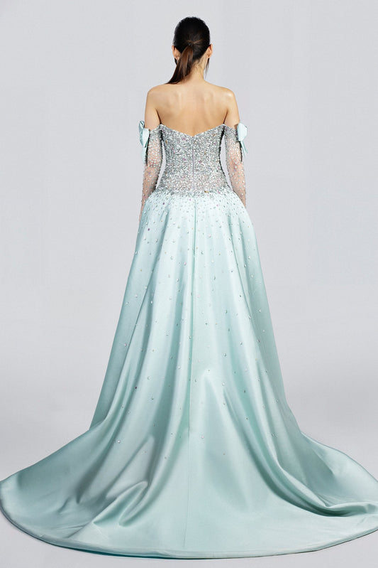 Crystal Sweetheart Overskirt Gown