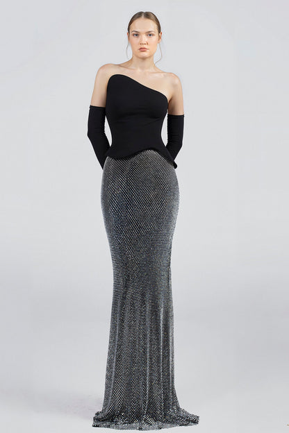 Strapless Peplum Skirt Set