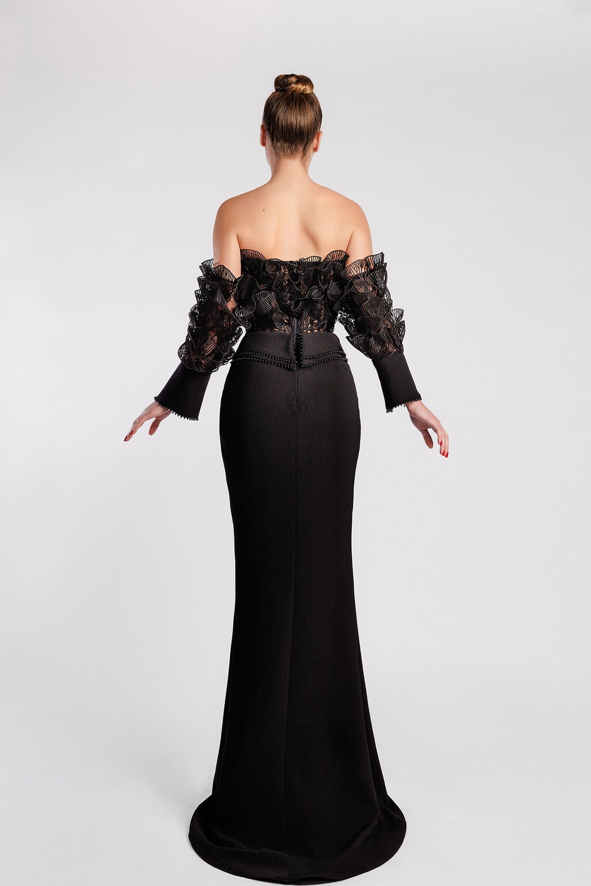 Off-Shoulder Petal Mermaid Gown