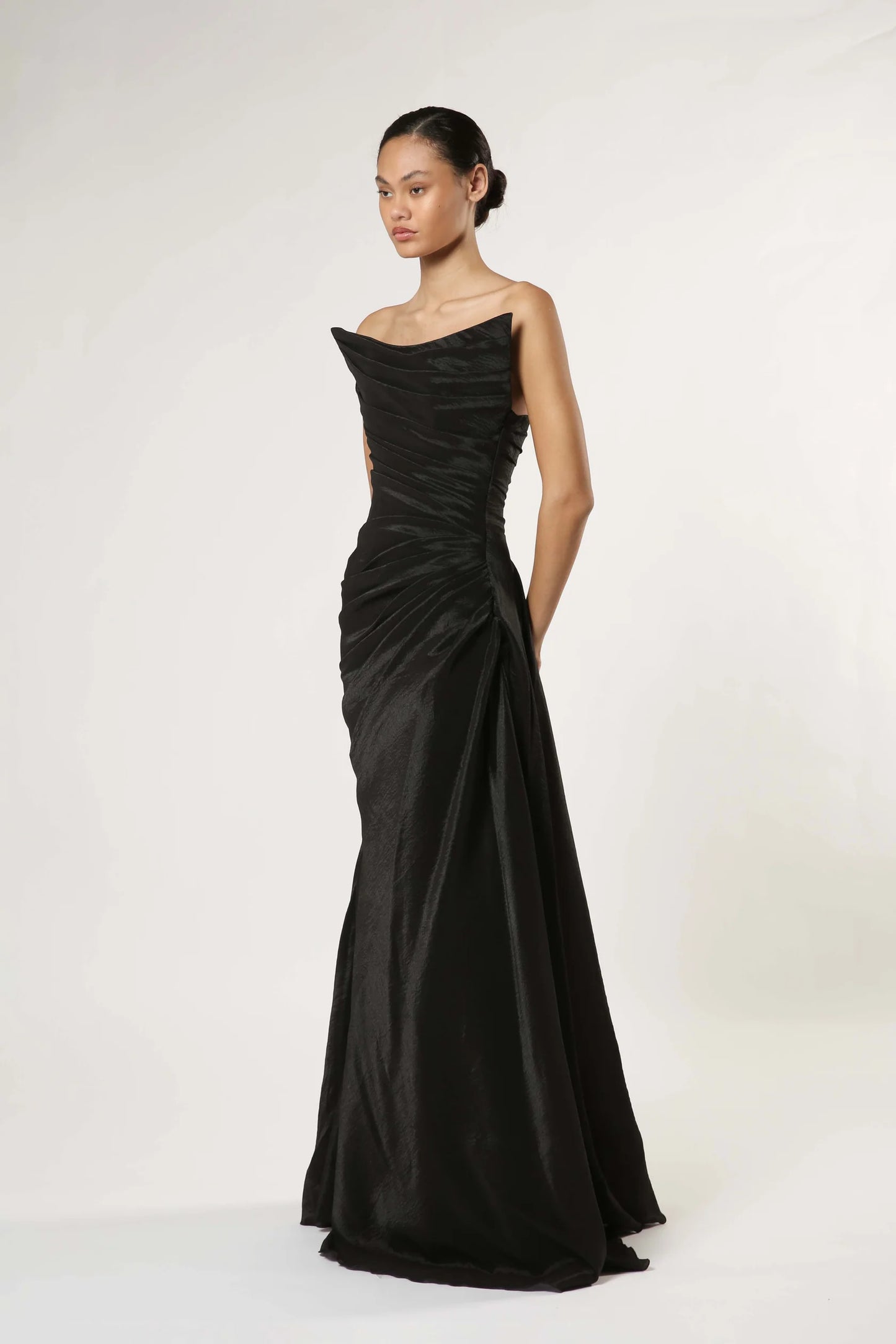 Draped Organza Gown