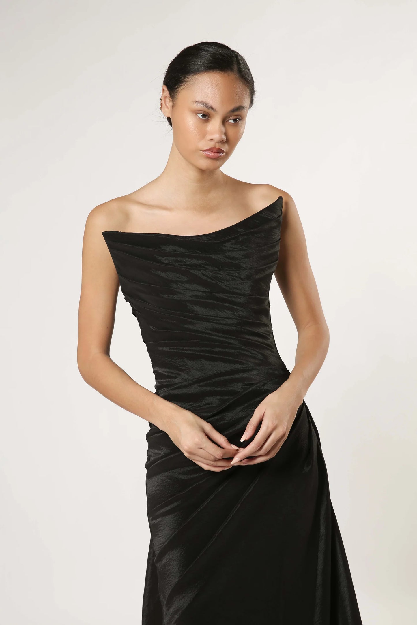 Draped Organza Gown
