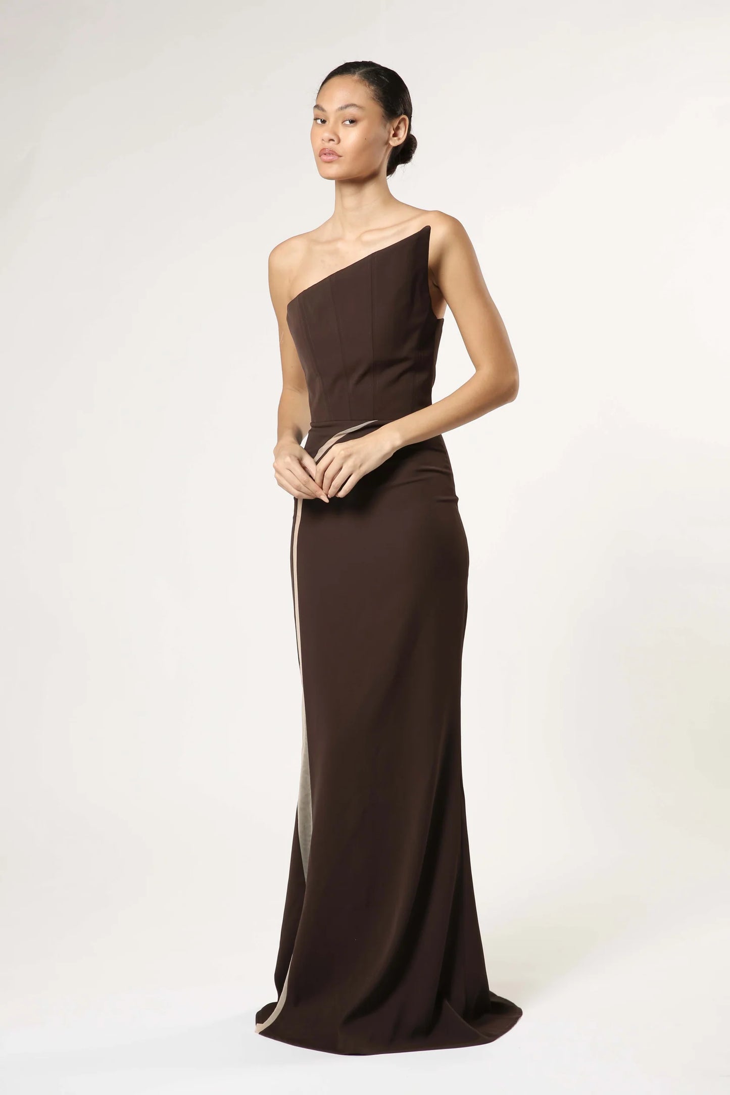 Strapless Crepe Gown