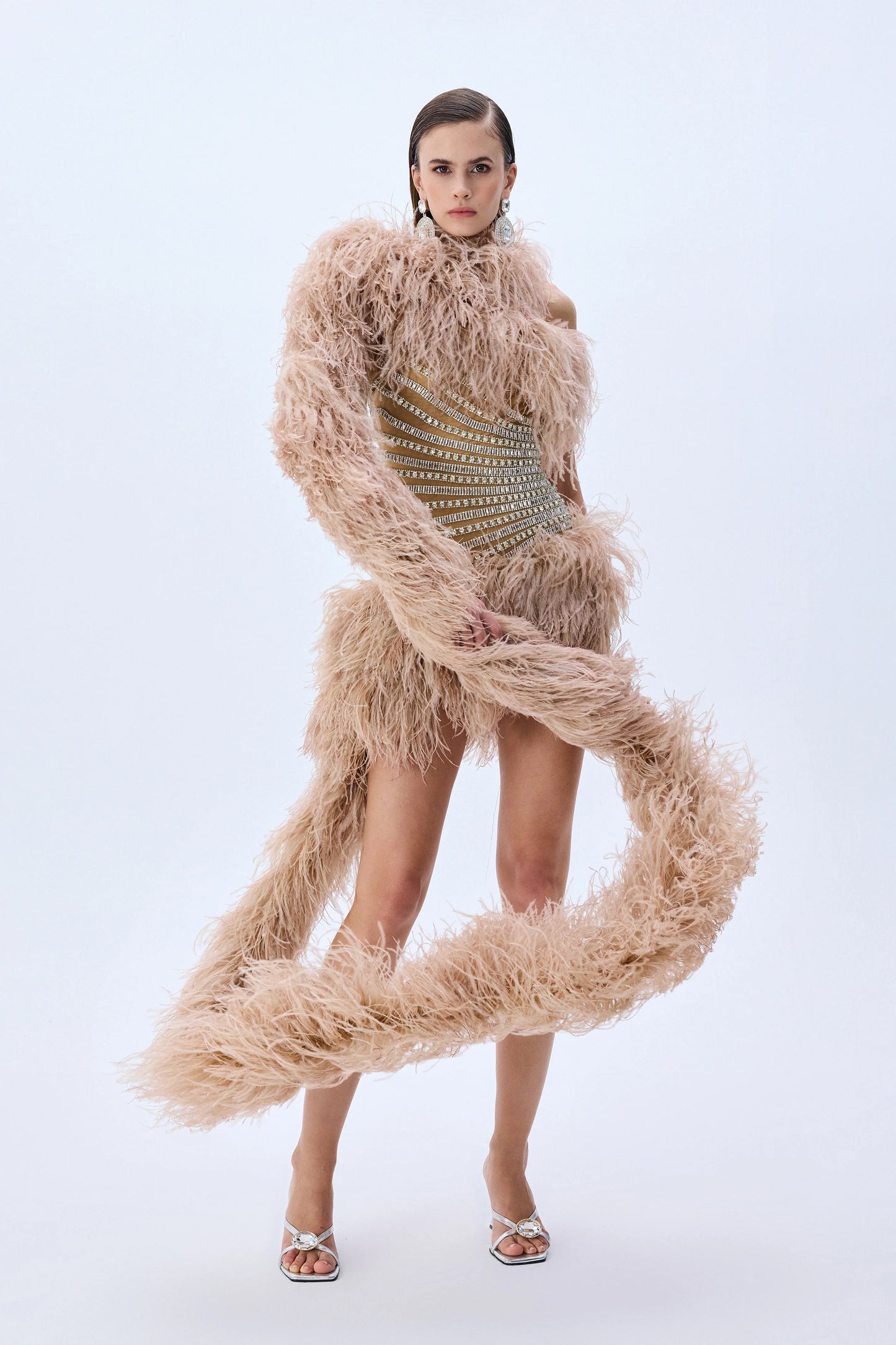 Tulle One Shouldered Mini Dress