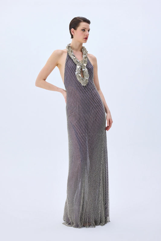 Sequined Net Dress