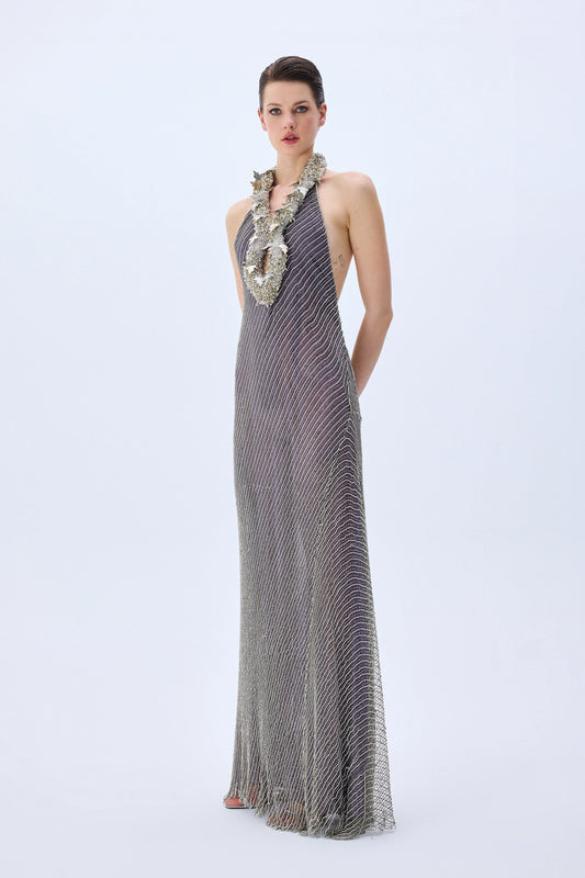 Sequined Net Dress