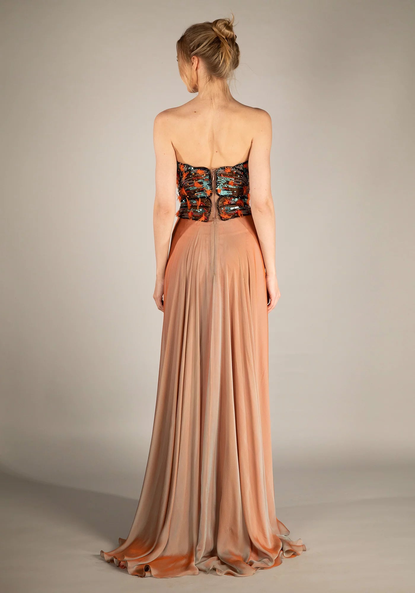 Strapless Chiffon Dress