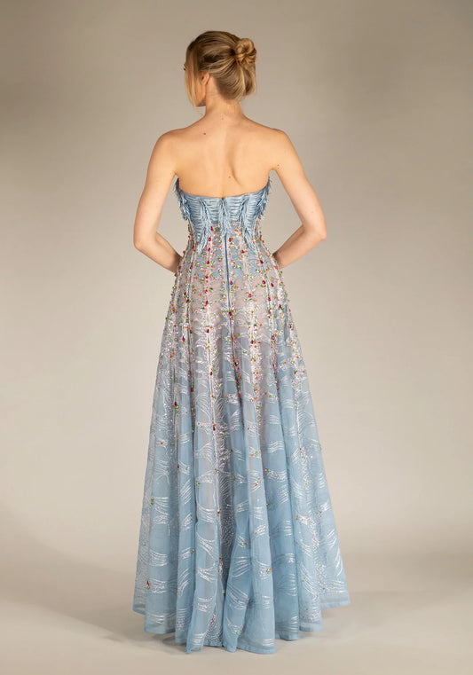 Strapless Silk Dress