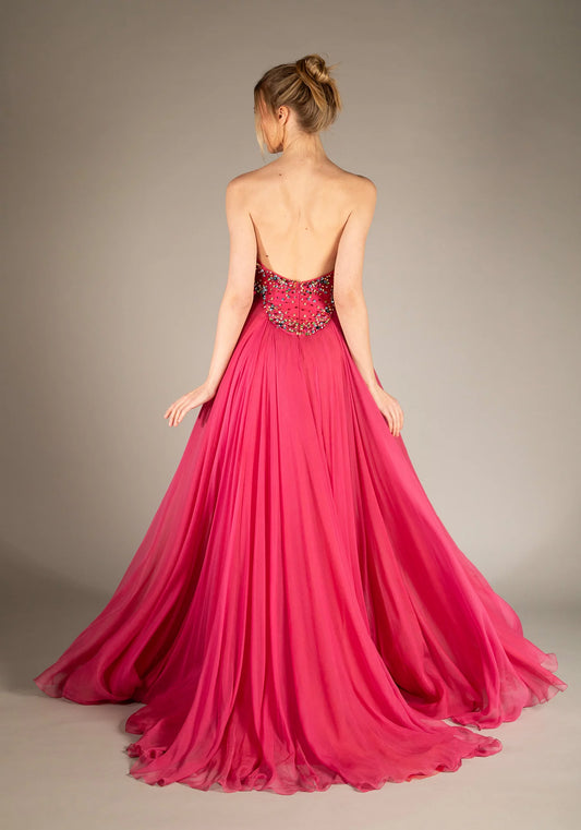 Strapless Silk Tulle Dress