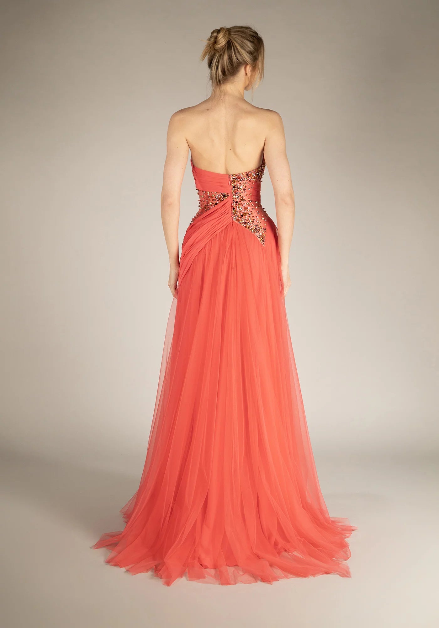 Strapless Chiffon Dress