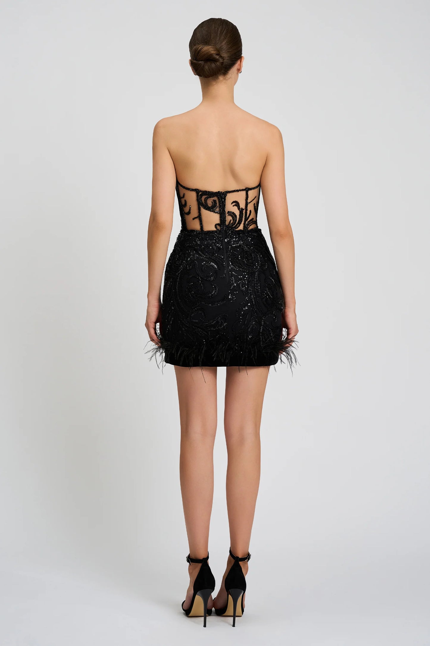Italian Embroidered Velvet Cocktail Dress