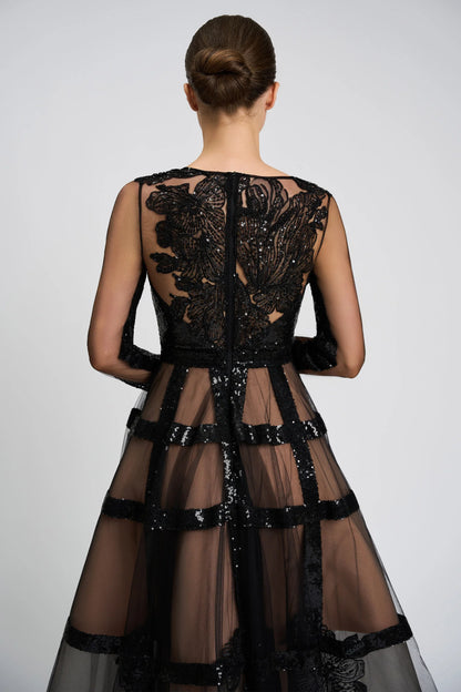 Sequin Midi Cocktail Dress