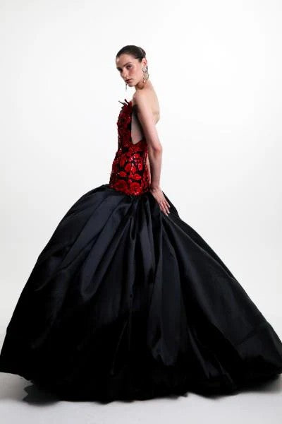 Floral Embroidered Ball Gown