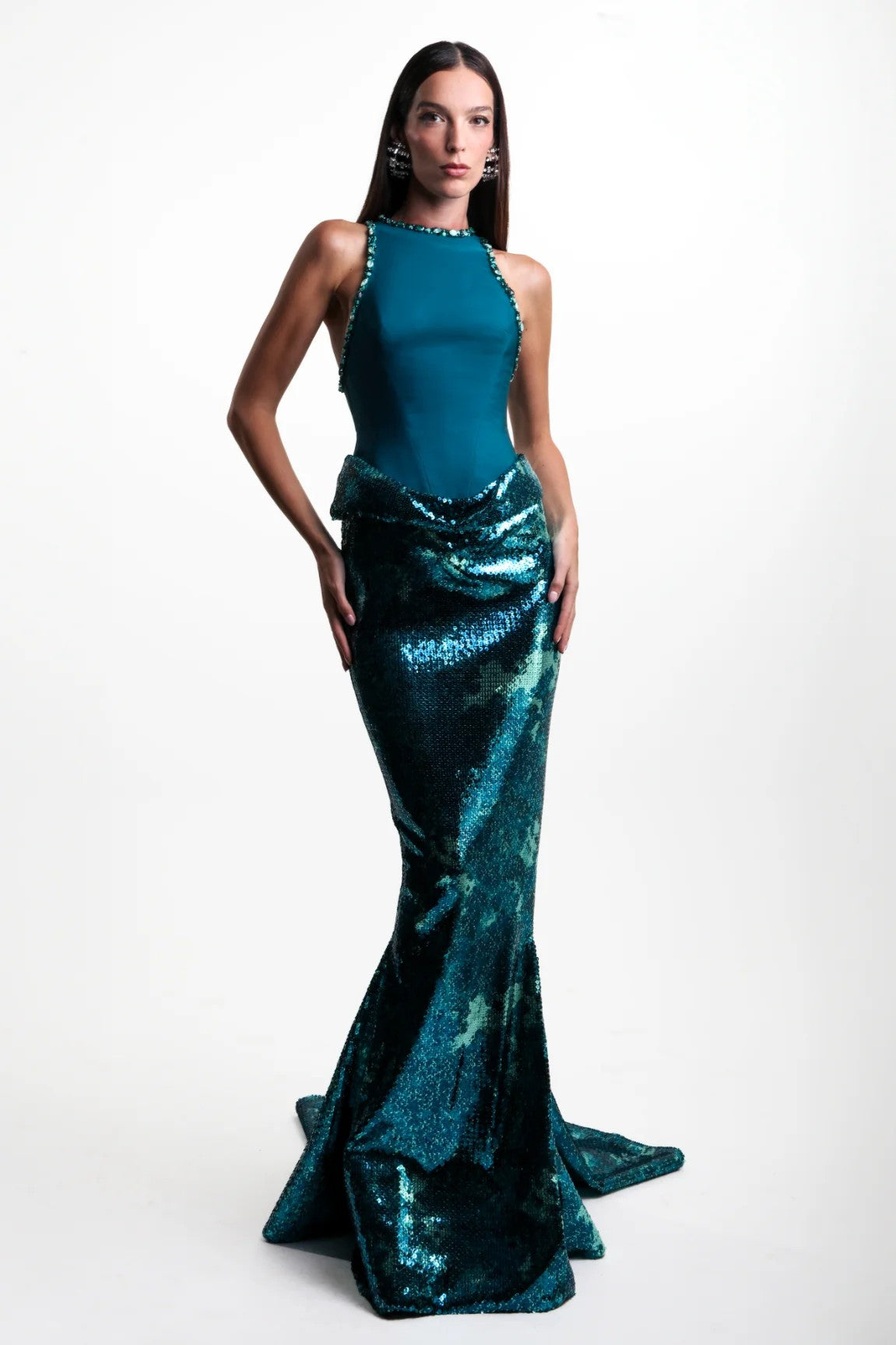 Sequined Mermaid Gown