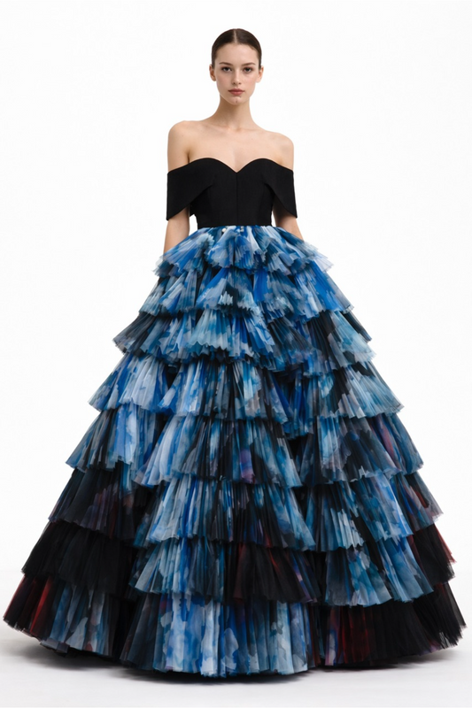 Off-Shoulder Evening Gown