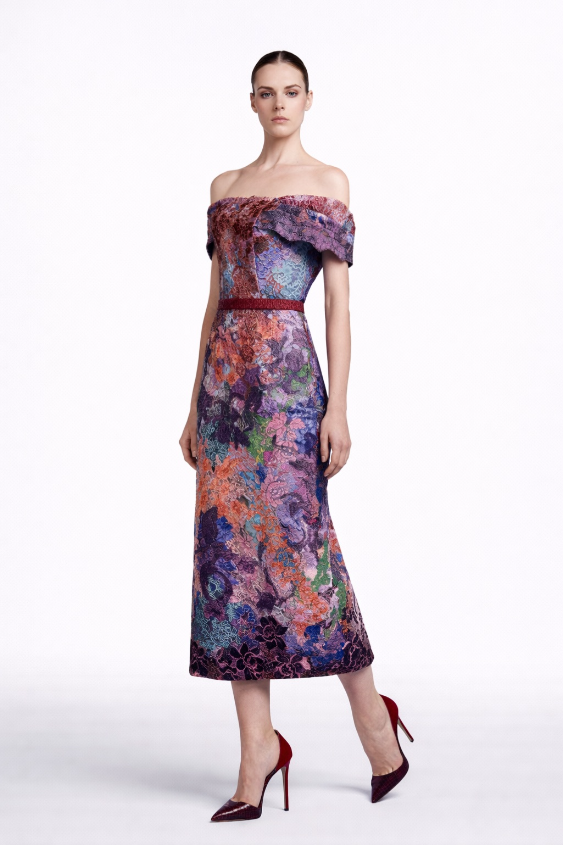Off-Shoulder Midi Dress