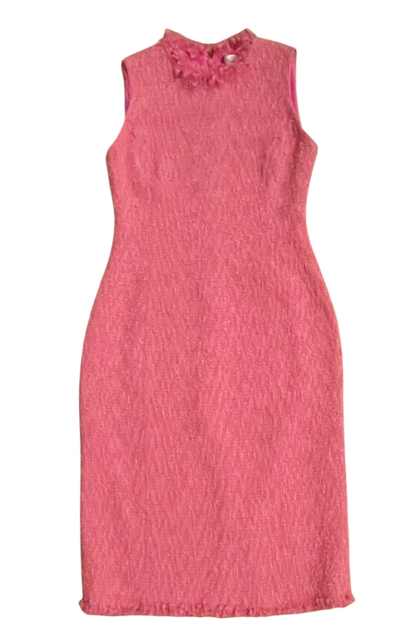 Sleeveless Tweed Midi Dress