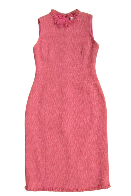Sleeveless Tweed Midi Dress