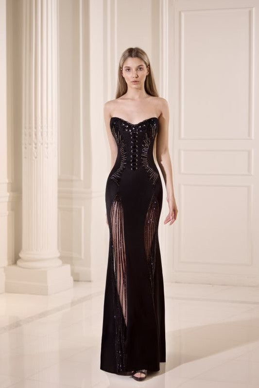 Lace-Up Gown