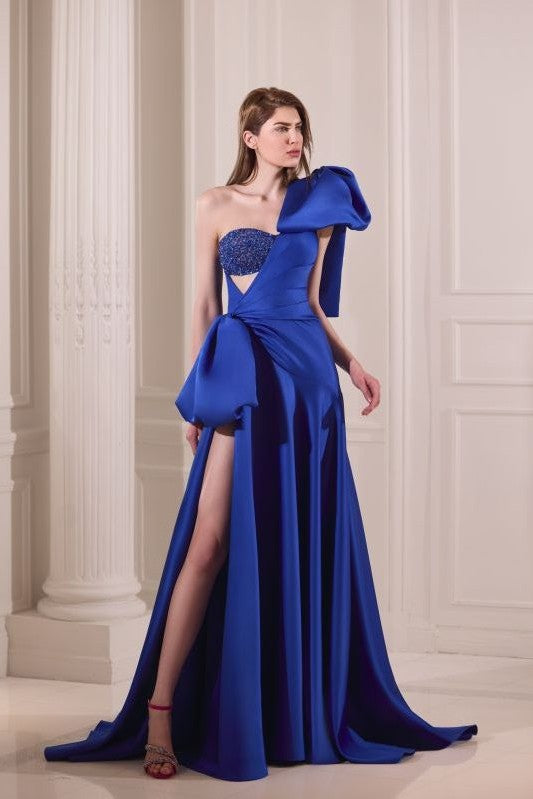 One Shoulder Bow Gown
