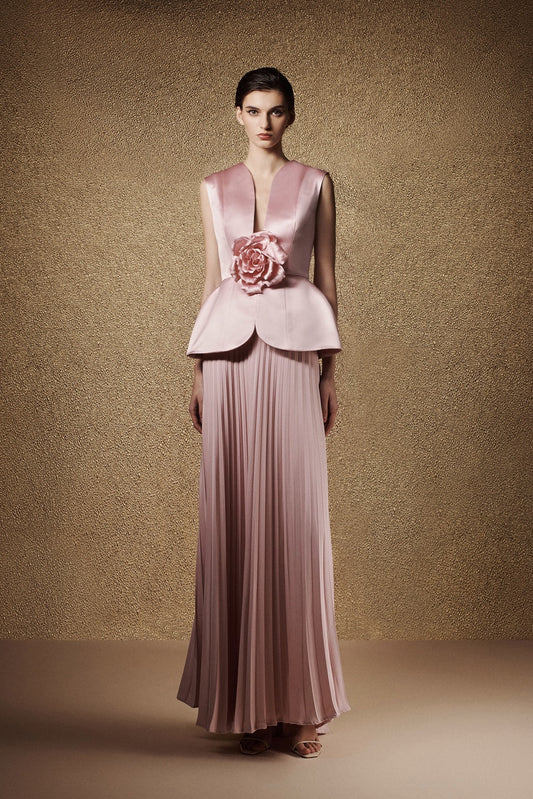 Rose Peplum Gown