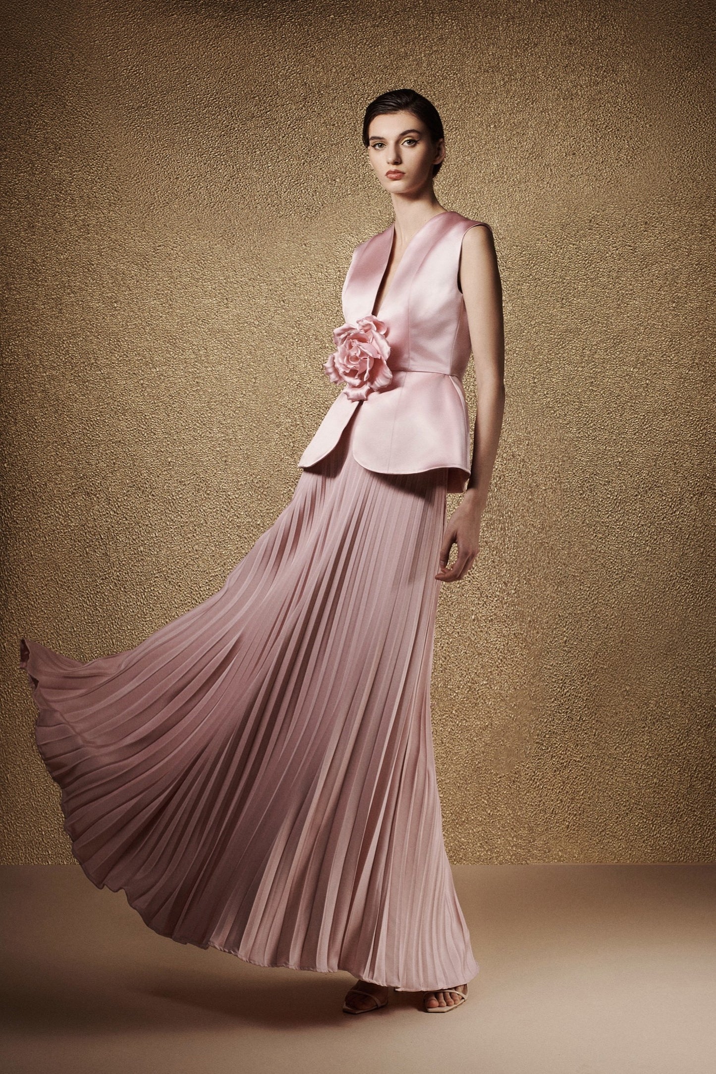 Rose Peplum Gown