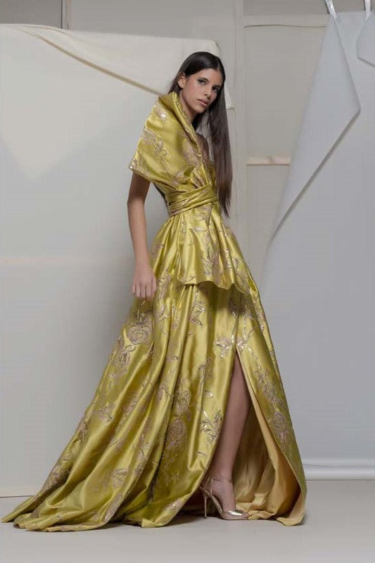 Antignano Strapless Structured Gown