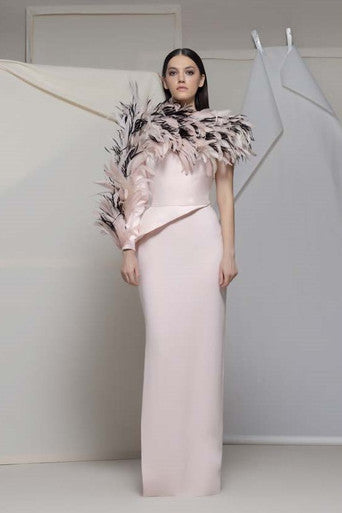 Vestido de plumas Anagni