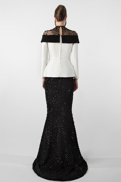 Peplum Jacket Skirt Set